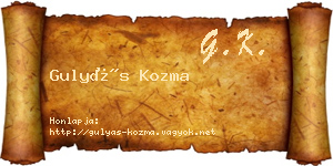 Gulyás Kozma névjegykártya